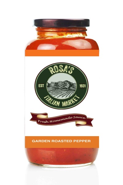 Tomato Sauce – Garden Roasted Pepper – 750ml | Rosa's Italian Market